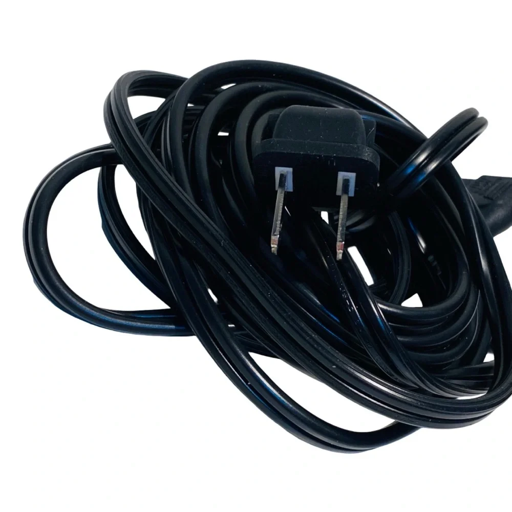 Black 2-Prong Indoor Notebook Power Cord (Good Condition) Laptop Charger Cable